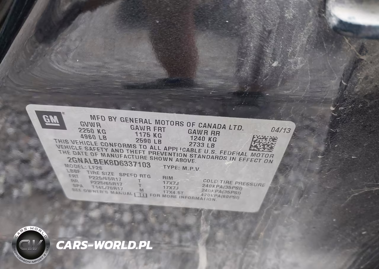 2013 Chevrolet Equinox Ls VIN:2GNALBEK8D6337103 - 9