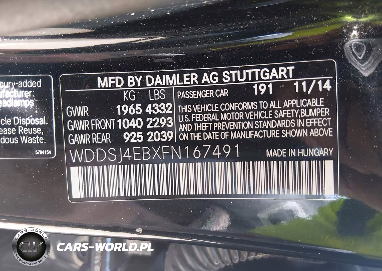 2015 Mercedes-Benz Cla 250 VIN:WDDSJ4EBXFN167491 - 9