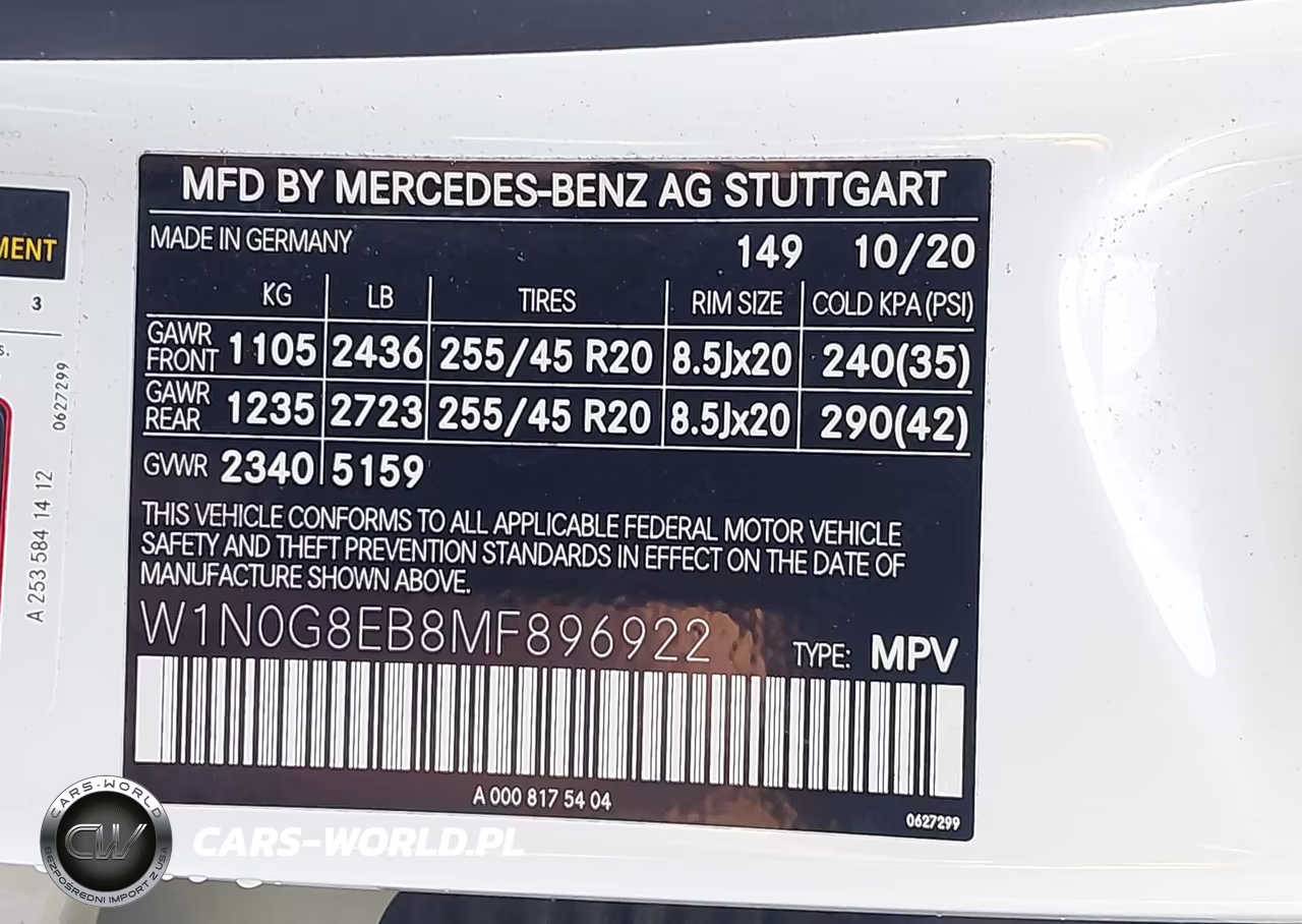 2021 Mercedes-Benz Glc 300 4Matic Suv VIN:W1N0G8EB8MF896922 - 9