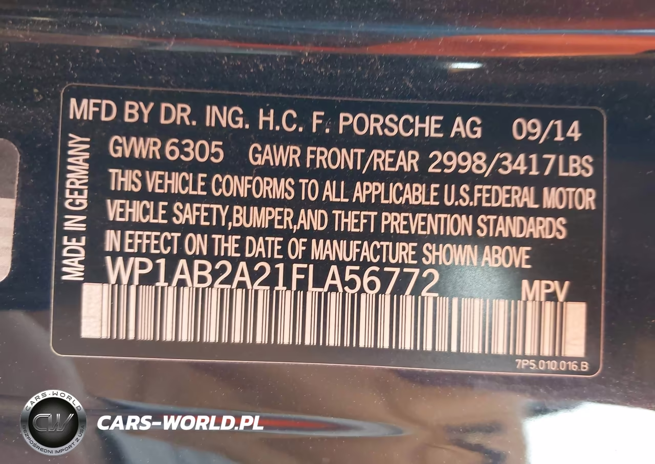 2015 Porsche Cayenne S VIN:WP1AB2A21FLA56772 - 9