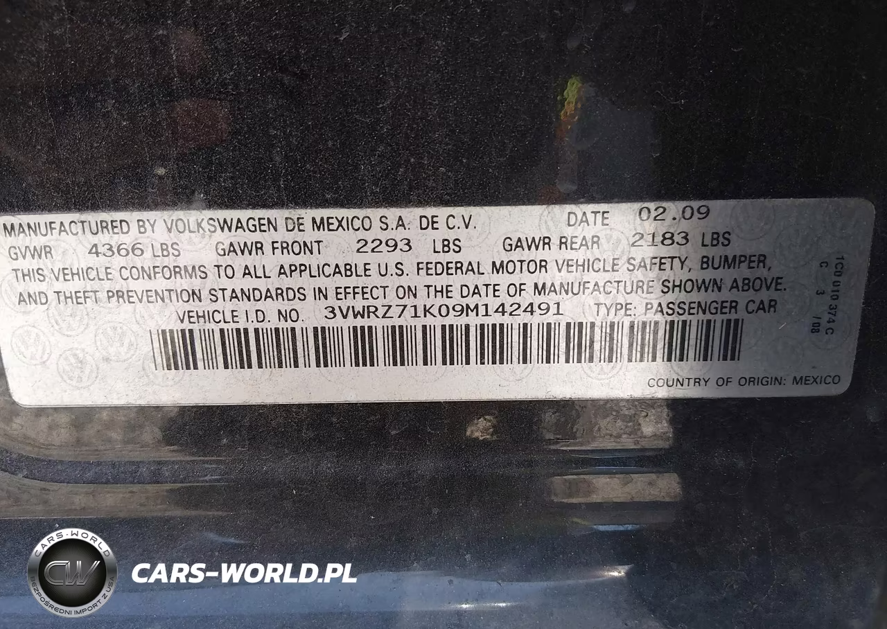 2009 Volkswagen Jetta Se VIN:3VWRZ71K09M142491 - 9