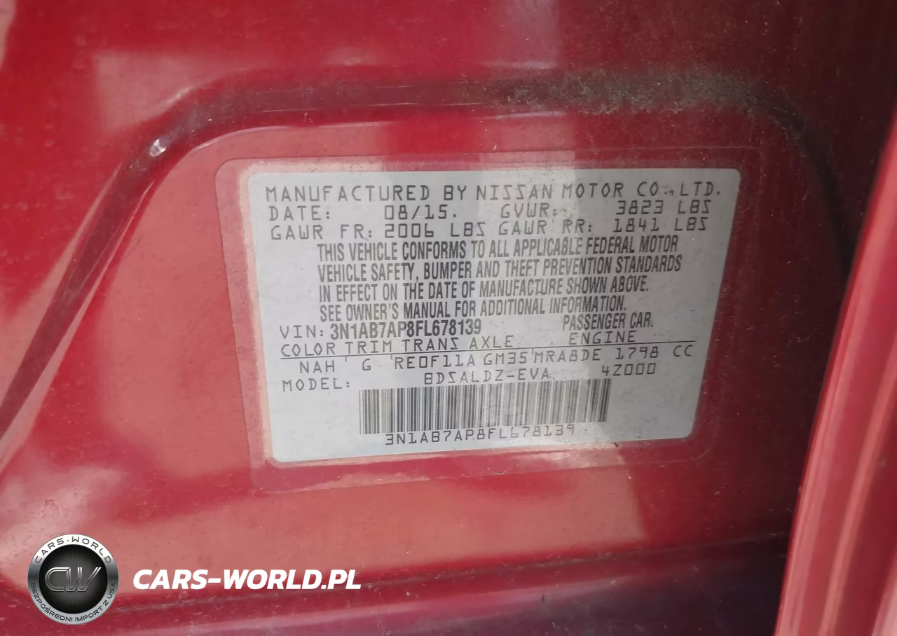 2015 Nissan Sentra Sv VIN:3N1AB7AP8FL678139 - 9