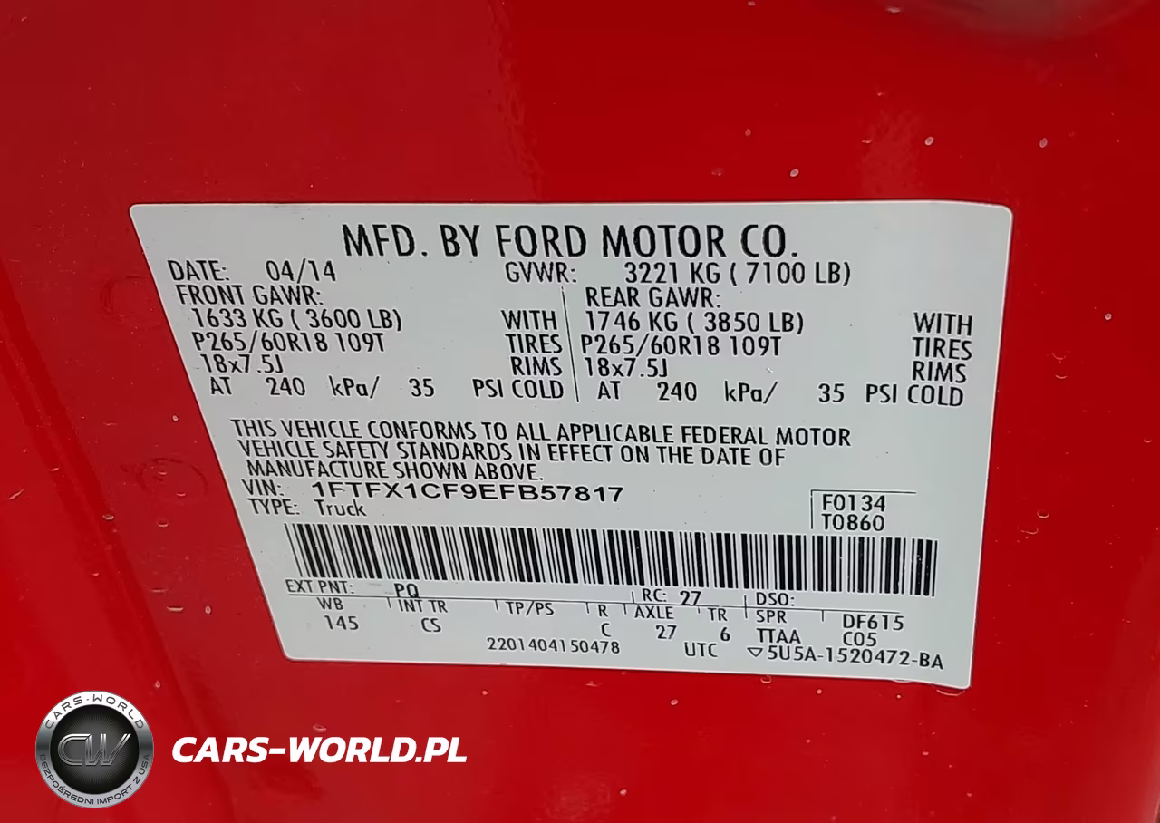 2014 Ford F-150 Stx VIN:1FTFX1CF9EFB57817 - 9