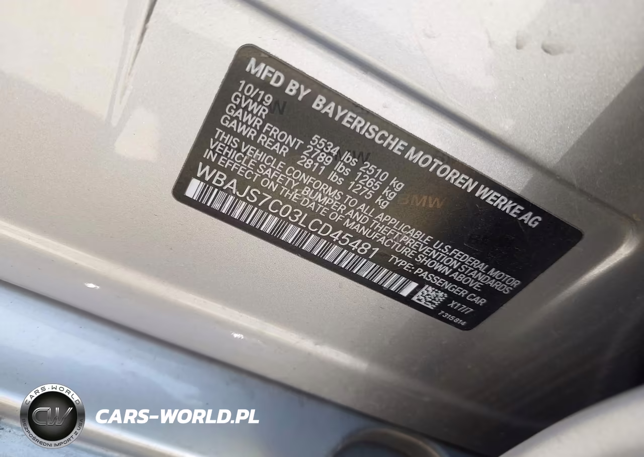 2020 BMW M550I xDrive VIN:WBAJS7C03LCD45481 - 9