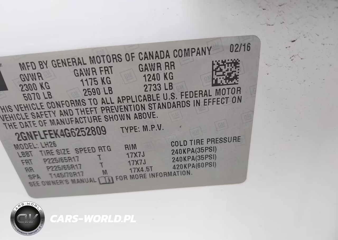 2016 Chevrolet Equinox Lt VIN:2GNFLFEK4G6252809 - 9