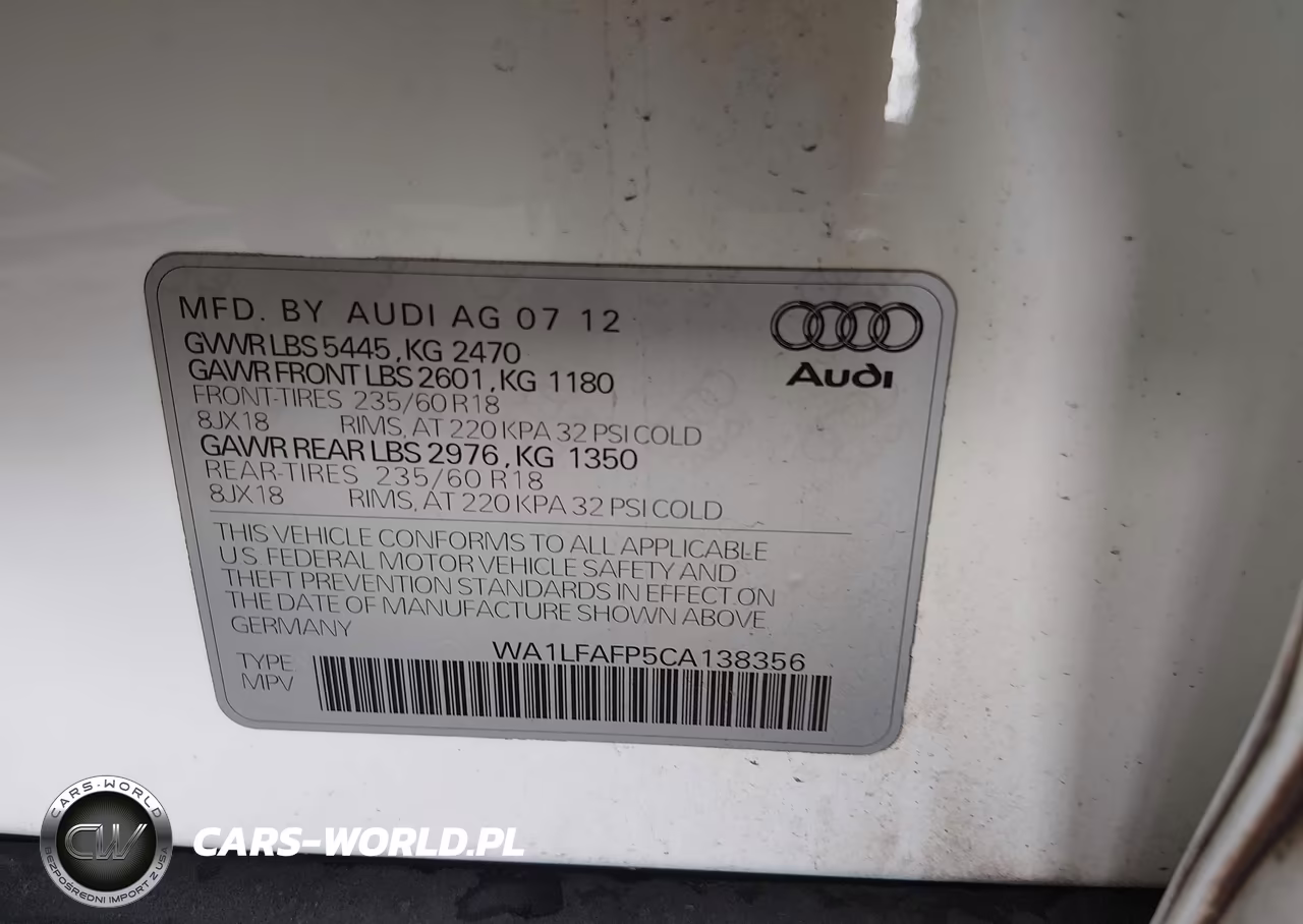 2012 Audi Q5 2.0T Premium VIN:WA1LFAFP5CA138356 - 9