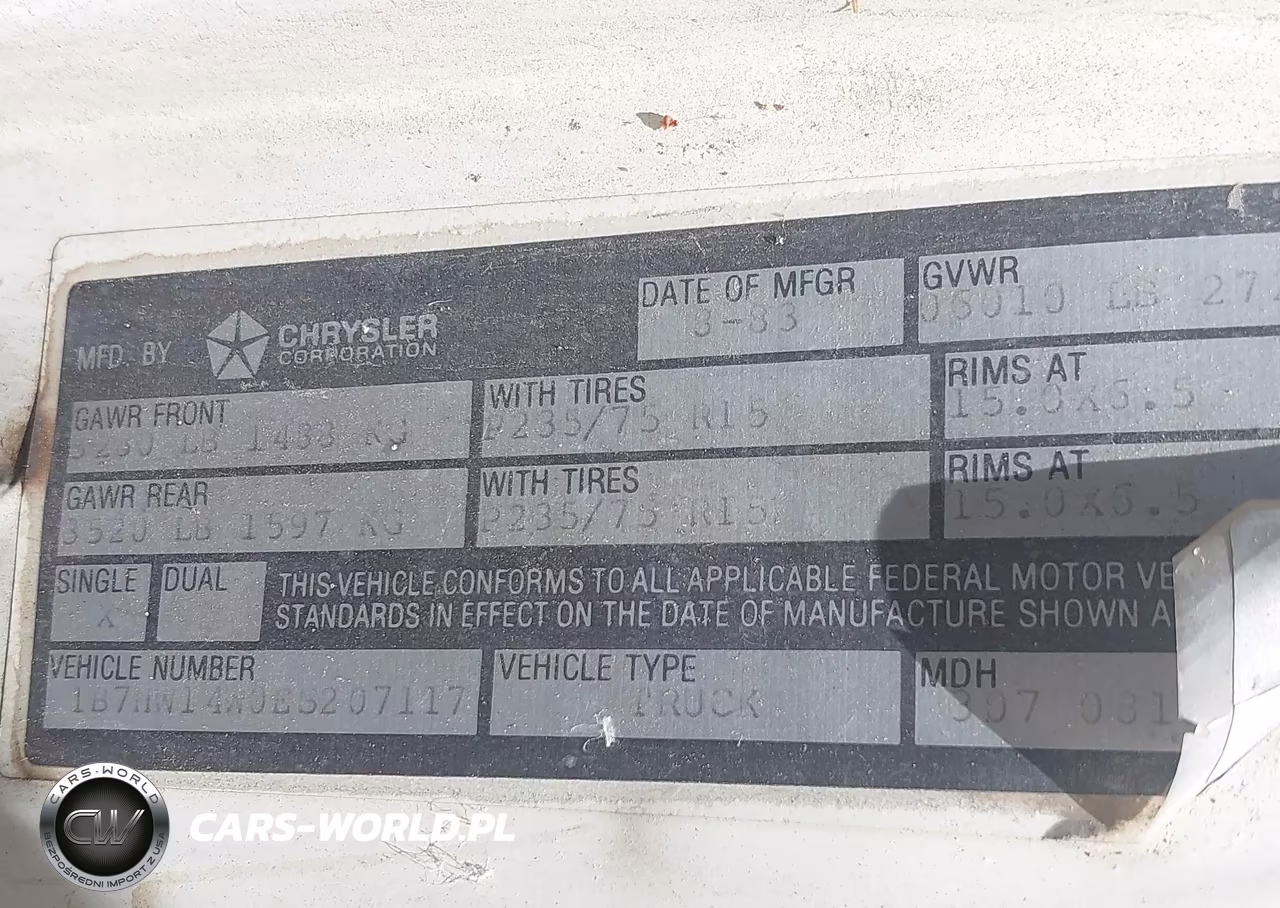 1984 Dodge W-Series W150 VIN:1B7HW14W0ES207117 - 9