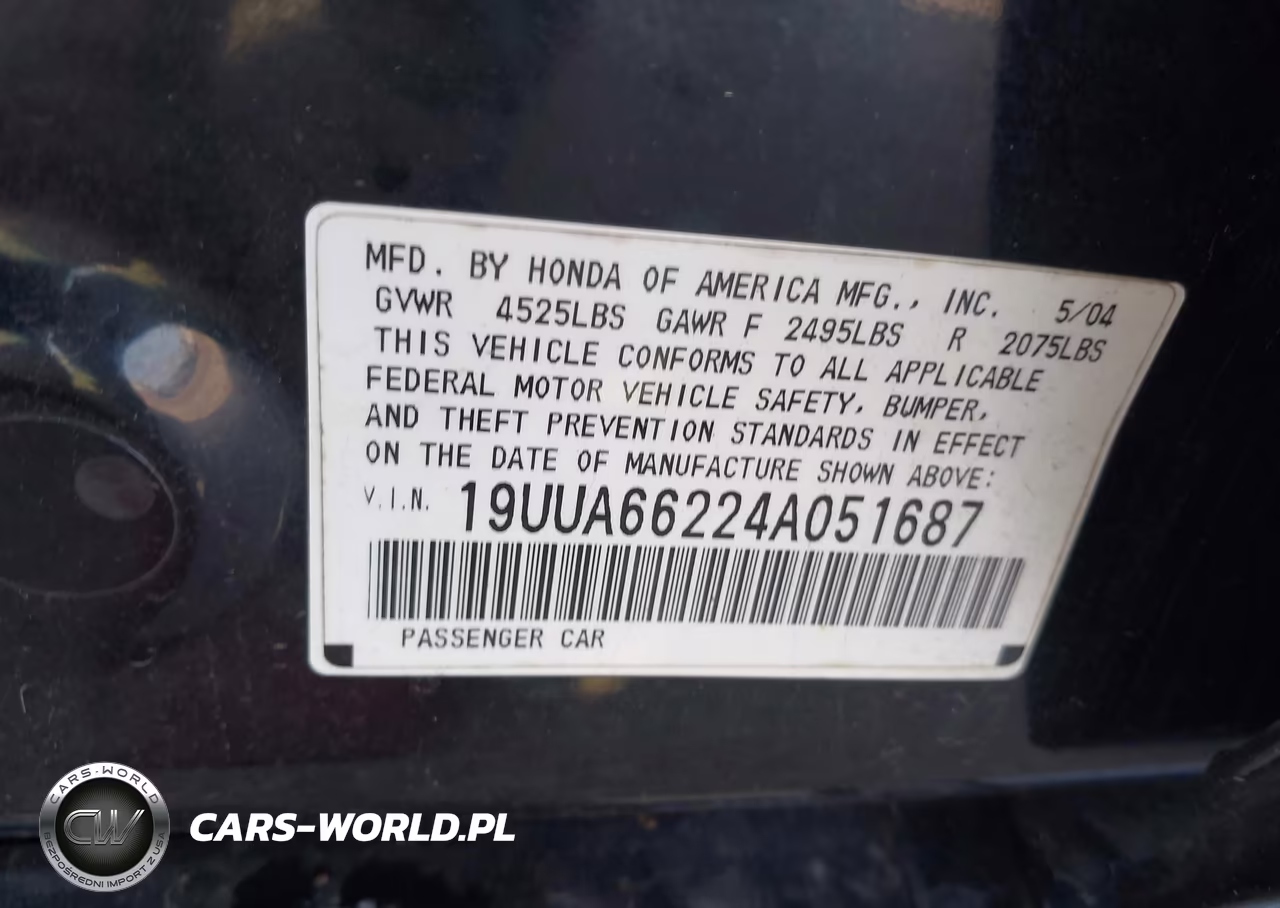 2004 Acura Tl VIN:19UUA66224A051687 - 9