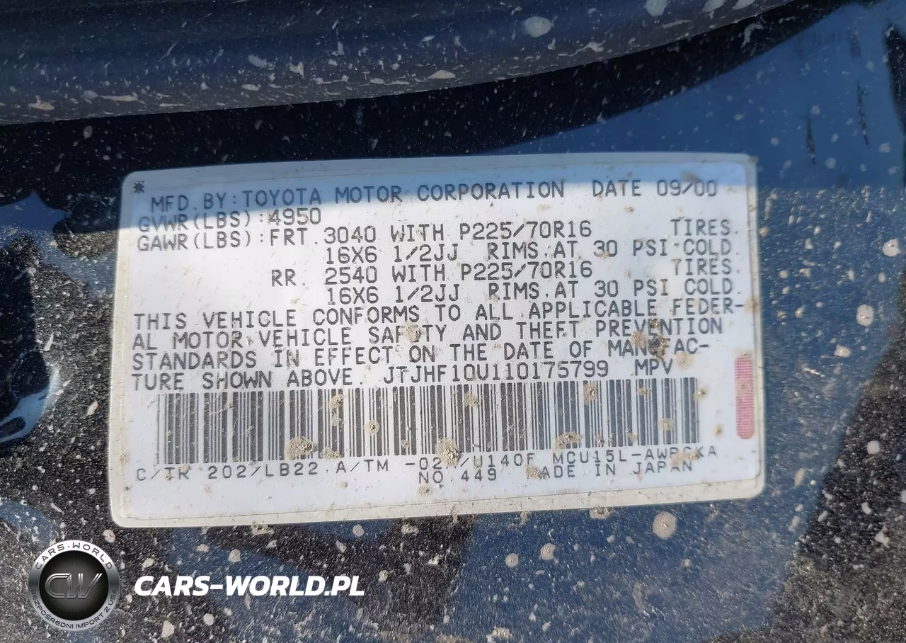 2001 Lexus Rx 300 VIN:JTJHF10U110175799 - 9