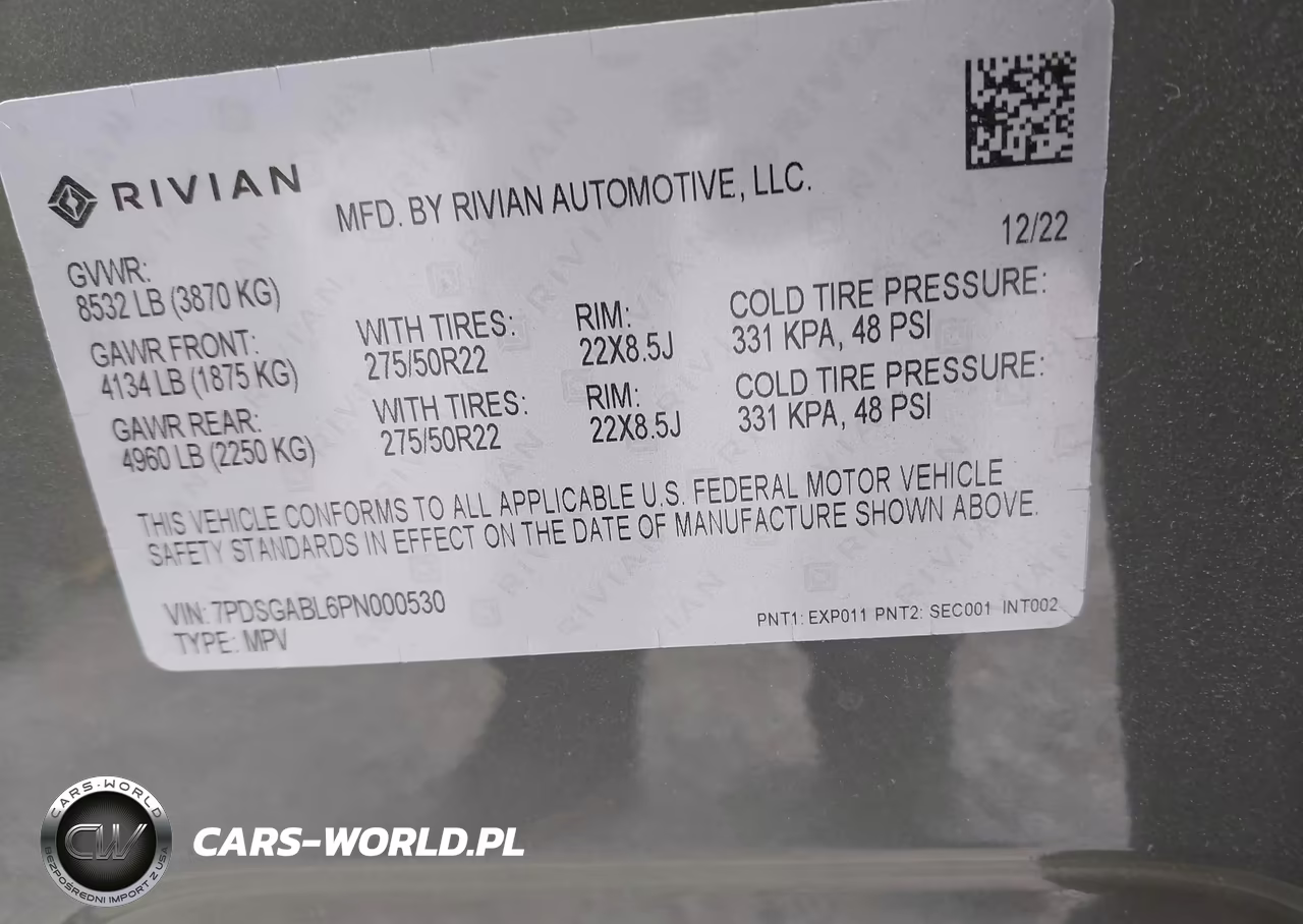 2023 Rivian R1S Launch Edition VIN:7PDSGABL6PN000530 - 9
