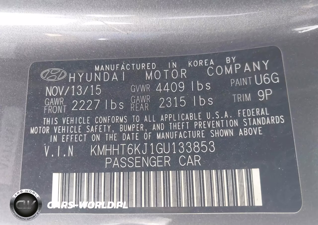 2016 Hyundai Genesis VIN:KMHHT6KJ1GU133853 - 9