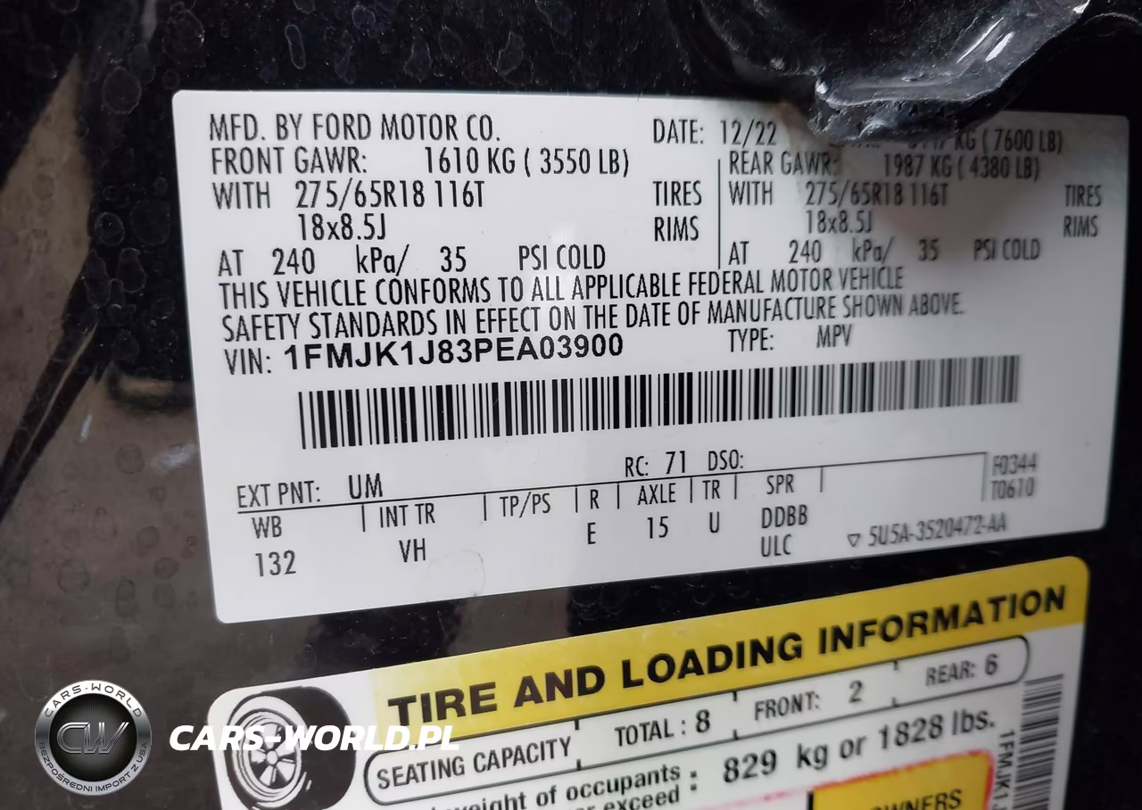 2023 Ford Expedition Xlt Max VIN:1FMJK1J83PEA03900 - 9