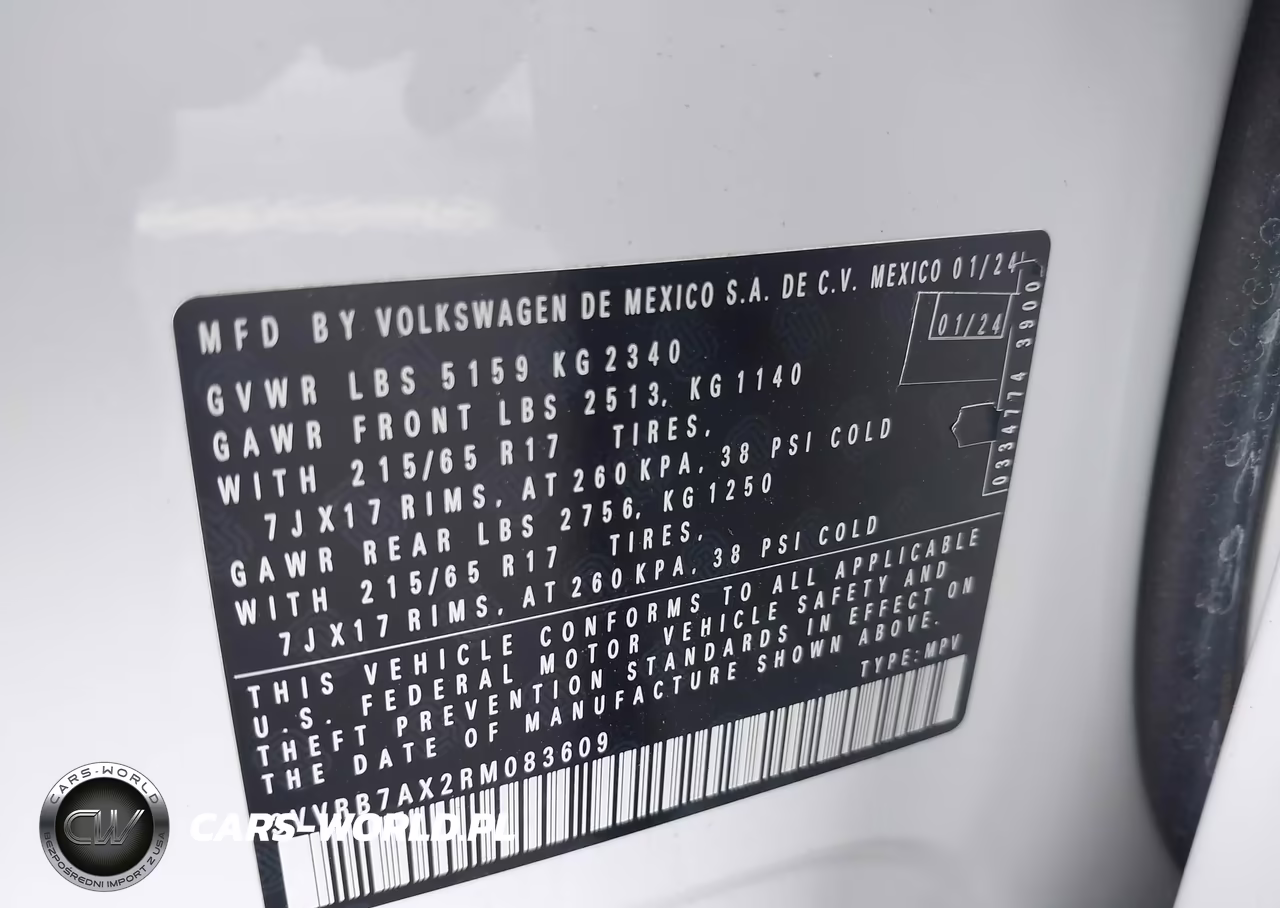 2024 Volkswagen Tiguan 2.0T S VIN:3VVRB7AX2RM083609 - 9