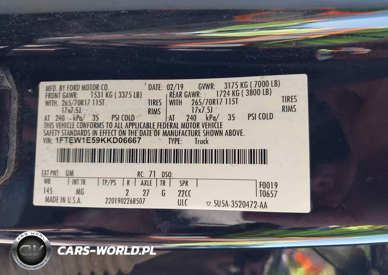 2019 Ford F-150 Xlt VIN:1FTEW1E59KKD06667 - 9