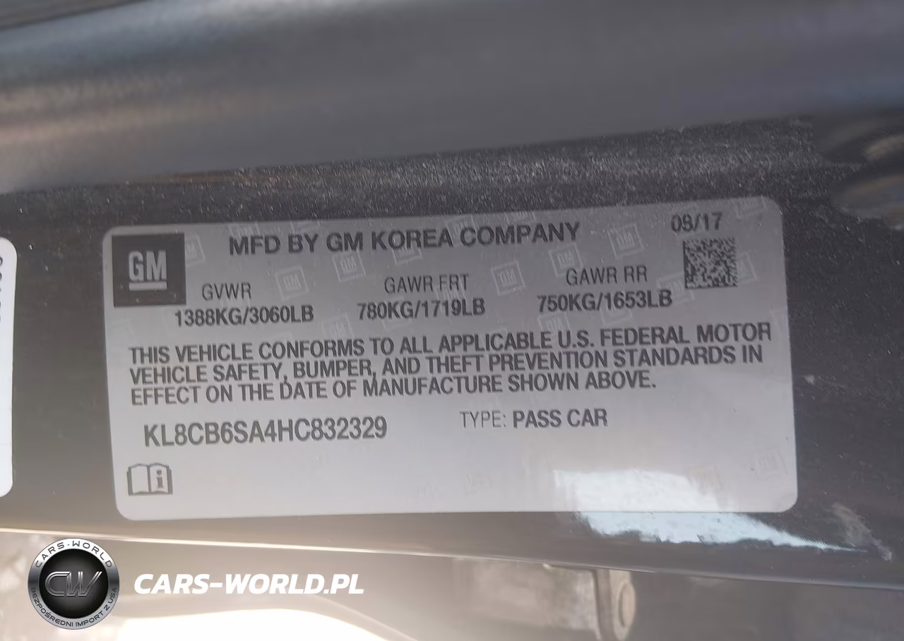2017 Chevrolet Spark Ls Cvt VIN:KL8CB6SA4HC832329 - 9