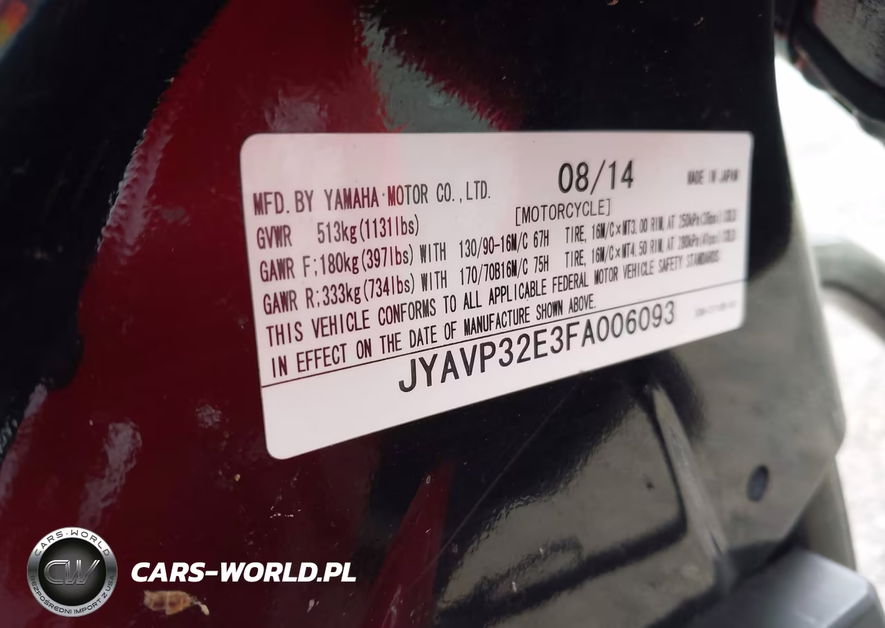 2015 Yamaha Xvs1300 Ct-Ctb VIN:JYAVP32E3FA006093 - 10