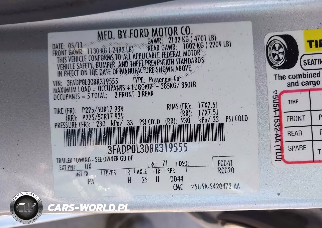 2011 Ford Fusion Hybrid VIN:3FADP0L30BR319555 - 9