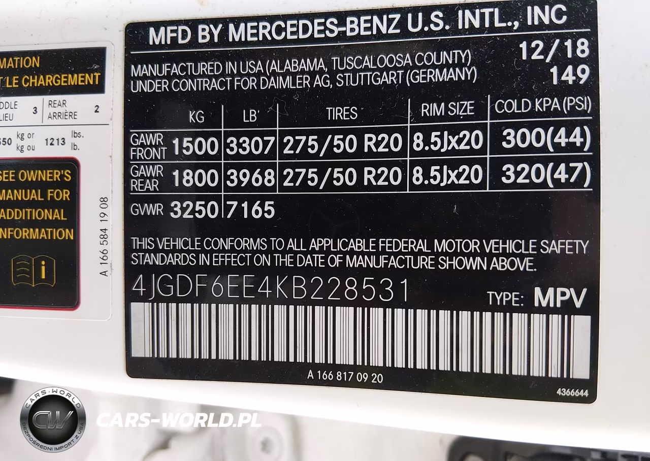 2019 Mercedes-Benz Gls 450 4Matic VIN:4JGDF6EE4KB228531 - 9