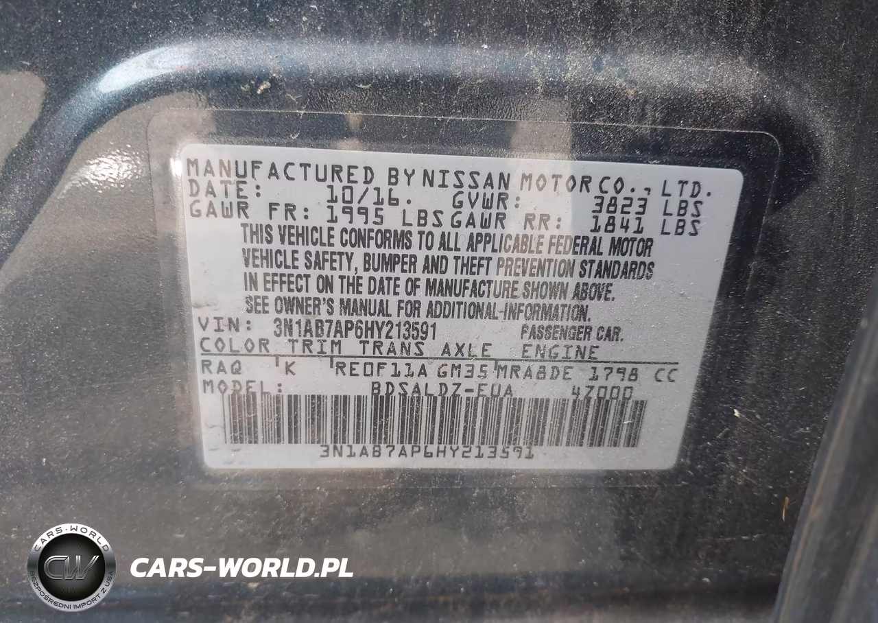 2017 Nissan Sentra Sv VIN:3N1AB7AP6HY213591 - 9