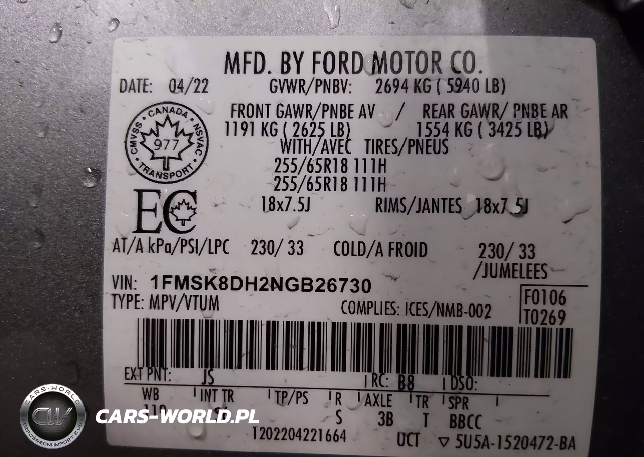 2022 Ford Explorer Xlt VIN:1FMSK8DH2NGB26730 - 9