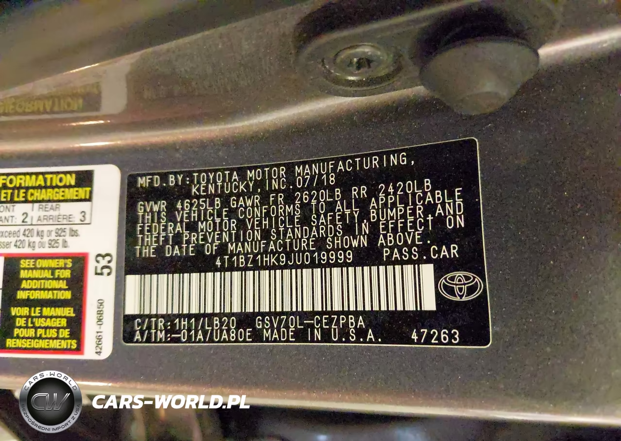 2018 Toyota Camry Xse V6 VIN:4T1BZ1HK9JU019999 - 9