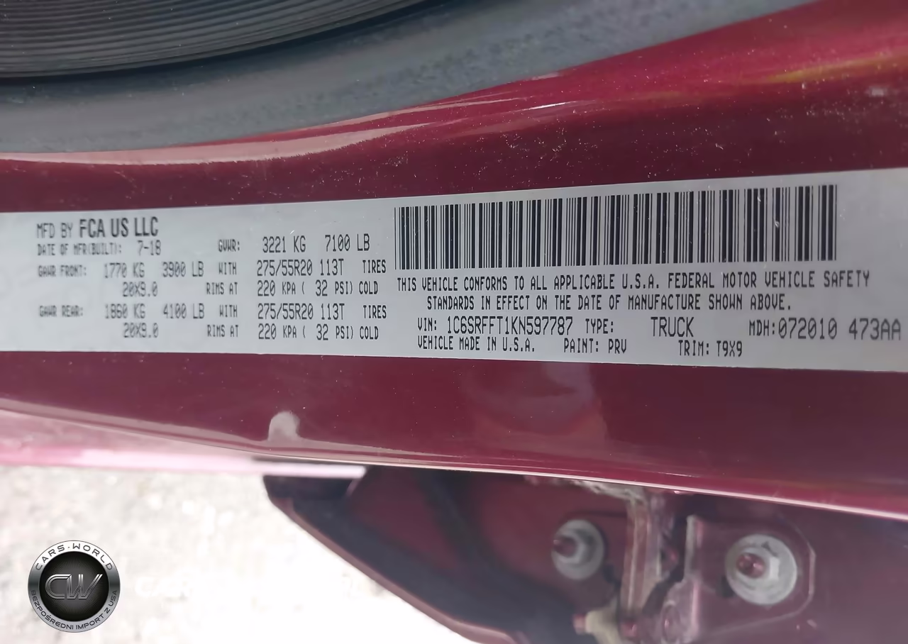 2019 Ram 1500 Big Horn-Lone Star 4X4 5'7 Box VIN:1C6SRFFT1KN597787 - 9