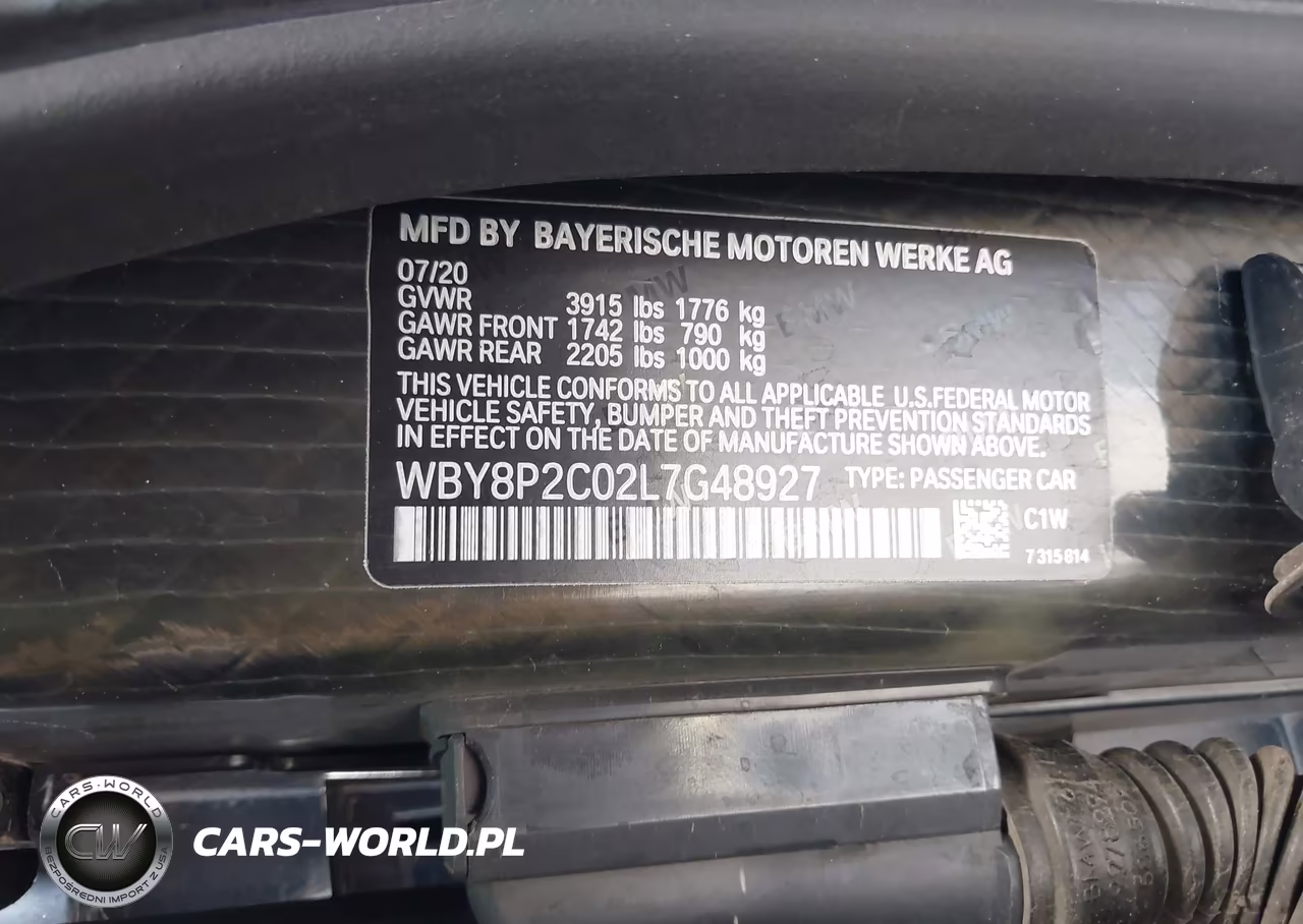 2020 BMW I3 120Ah VIN:WBY8P2C02L7G48927 - 9