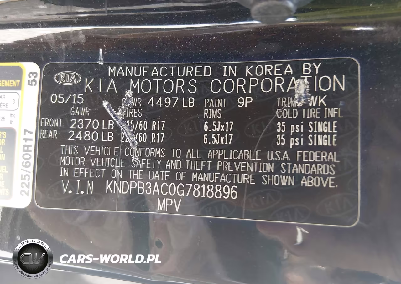 2016 Kia Sportage Lx VIN:KNDPB3AC0G7818896 - 9