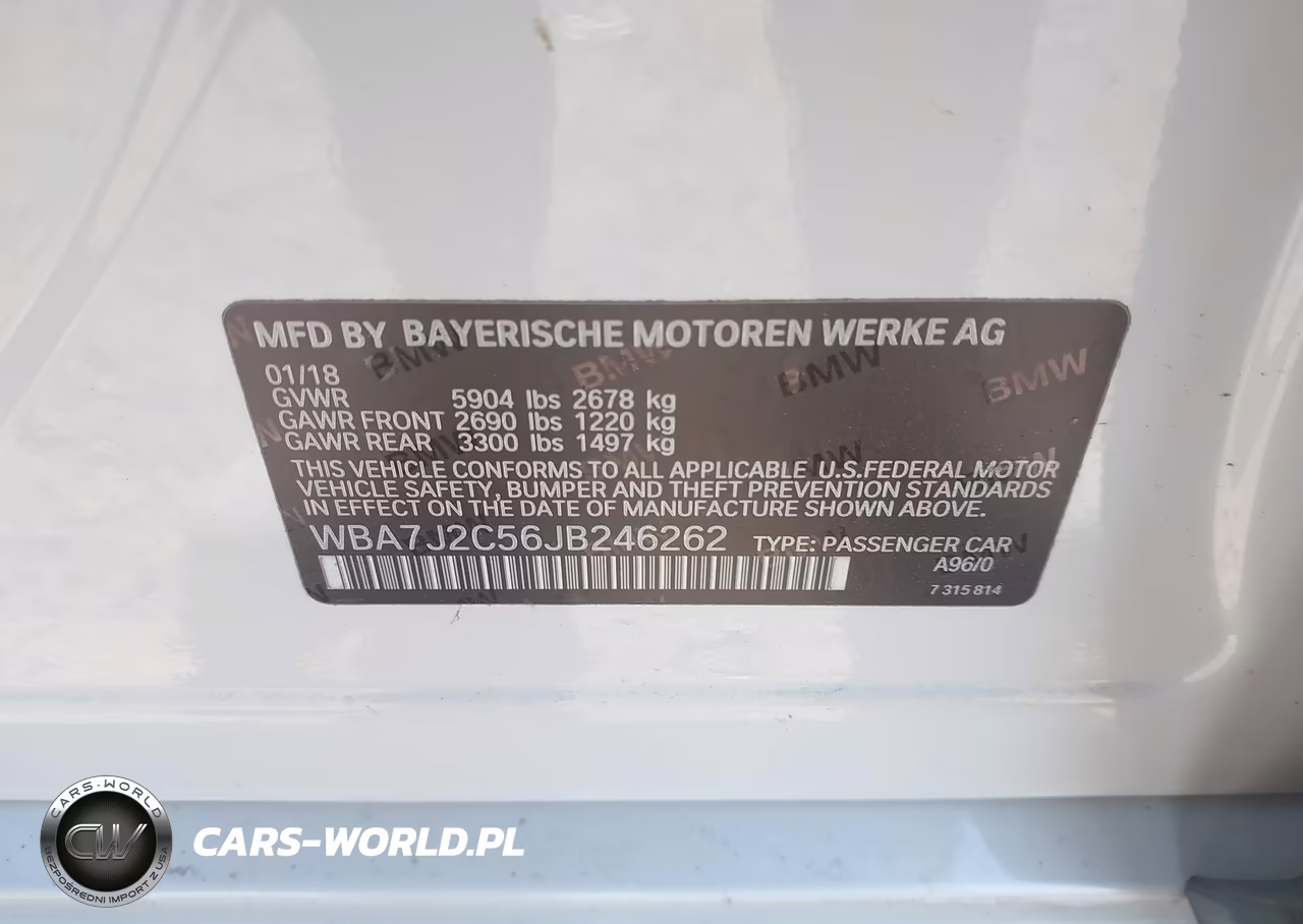 2018 BMW 740E xDrive Iperformance VIN:WBA7J2C56JB246262 - 9