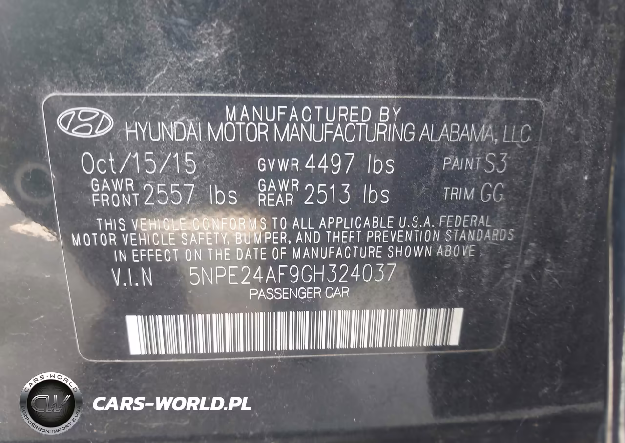 2016 Hyundai Sonata Se VIN:5NPE24AF9GH324037 - 9