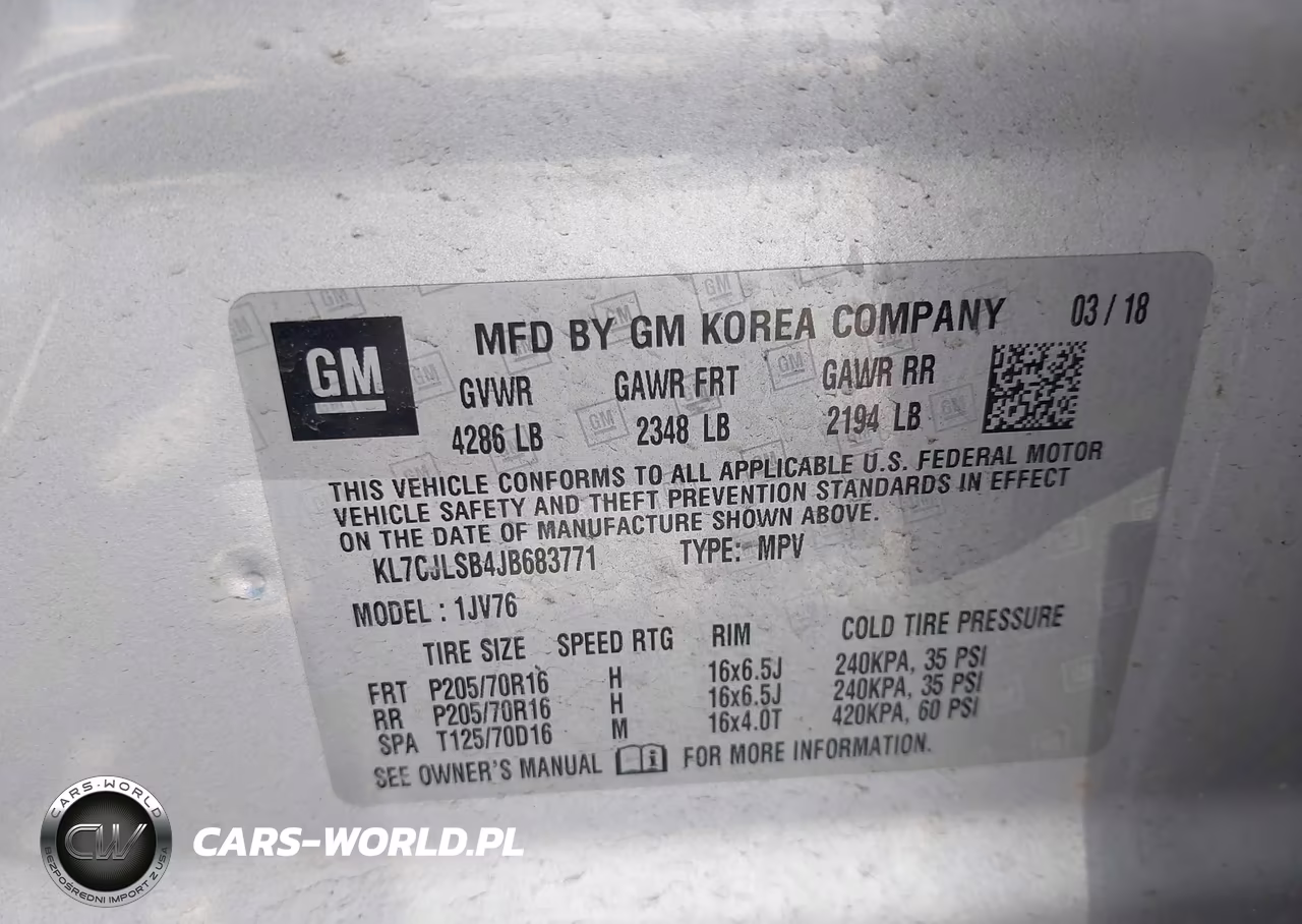 2018 Chevrolet Trax Lt VIN:KL7CJLSB4JB683771 - 9