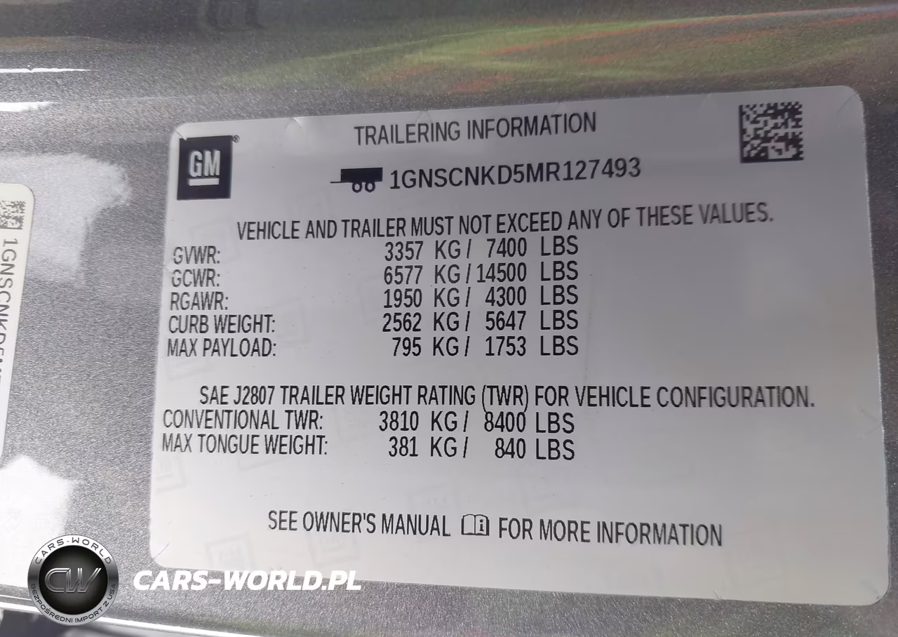 2021 Chevrolet Tahoe 2Wd Lt VIN:1GNSCNKD5MR127493 - 9