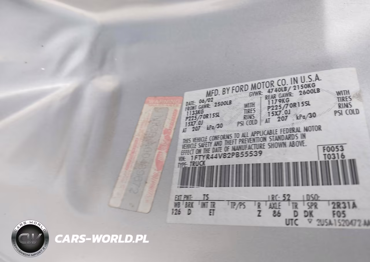 2002 Ford Ranger Edge-Tremor-Xlt VIN:1FTYR44V82PB55539 - 9