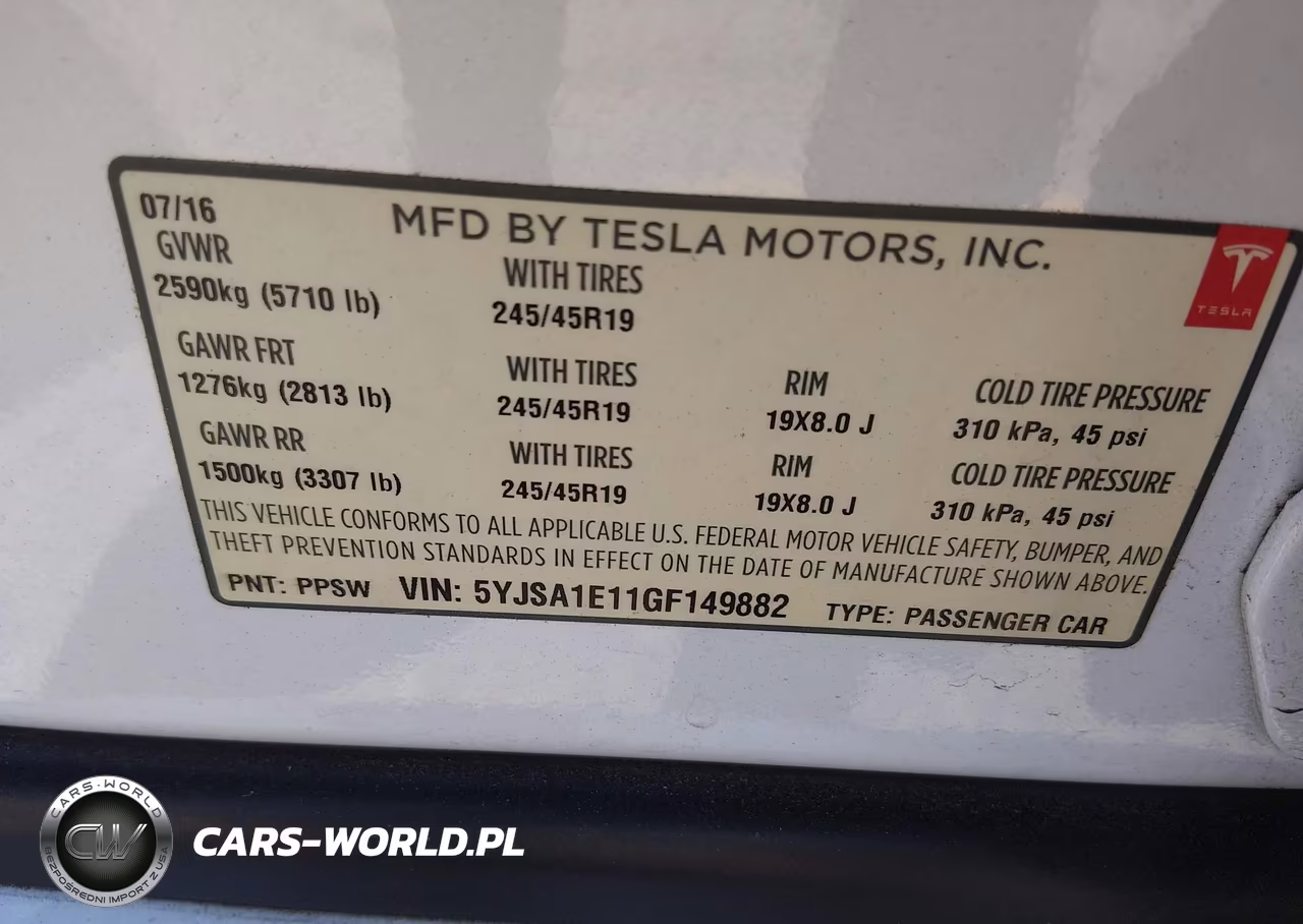 2016 Tesla Model S 60-70-75-85 VIN:5YJSA1E11GF149882 - 9