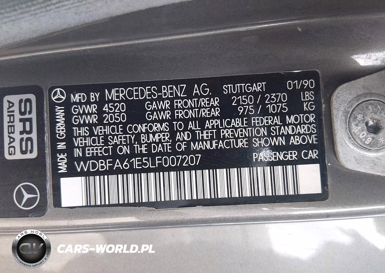 1990 Mercedes-Benz 300 Sl VIN:WDBFA61E5LF007207 - 9