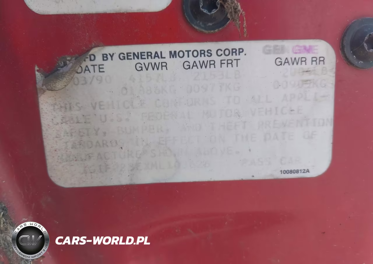 1991 Chevrolet Camaro Rs VIN:1G1FP23EXML103626 - 9