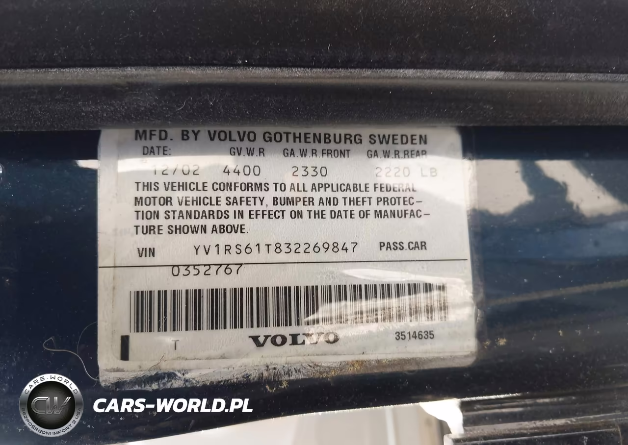 2003 Volvo S60 2.4 VIN:YV1RS61T832269847 - 9