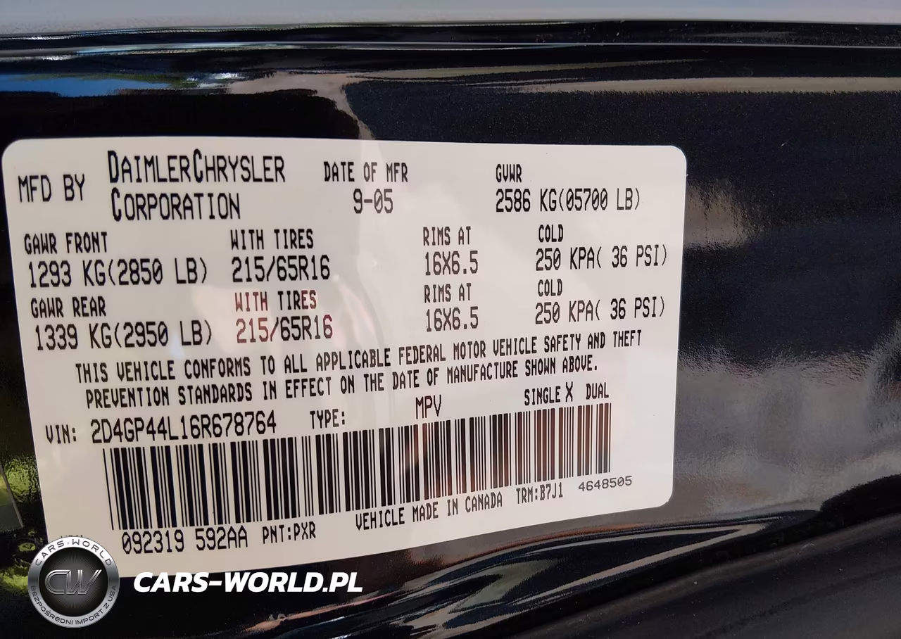 2006 Dodge Grand Caravan Sxt VIN:2D4GP44L16R678764 - 9