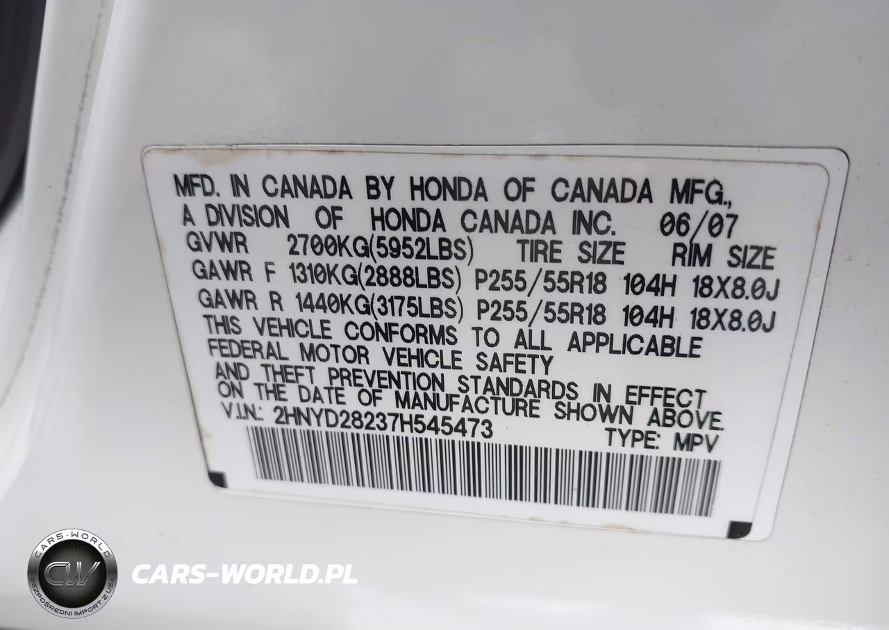 2007 Acura Mdx VIN:2HNYD28237H545473 - 9