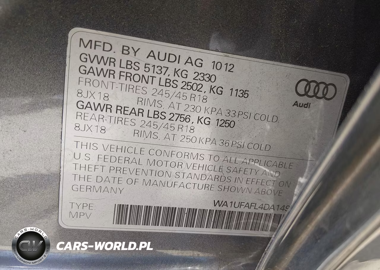 2013 Audi Allroad 2.0T Premium Plus VIN:WA1UFAFL4DA149528 - 9