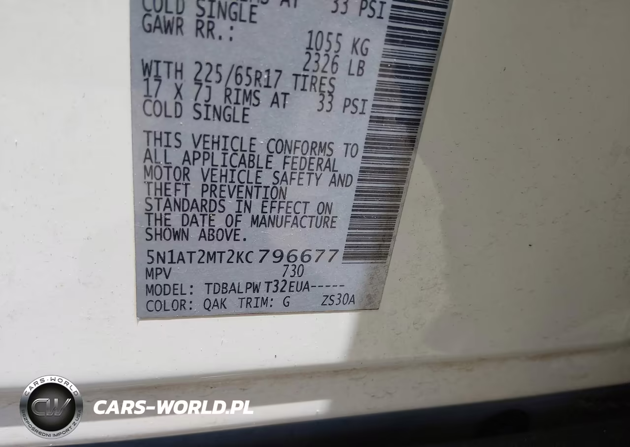 2019 Nissan Rogue S VIN:5N1AT2MT2KC796677 - 9
