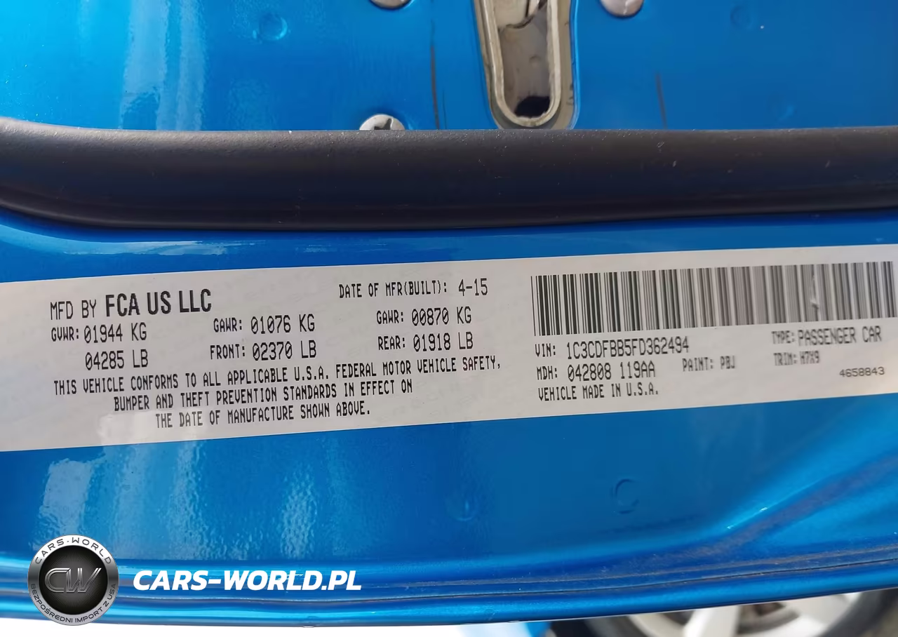 2015 Dodge Dart Sxt VIN:1C3CDFBB5FD362494 - 9