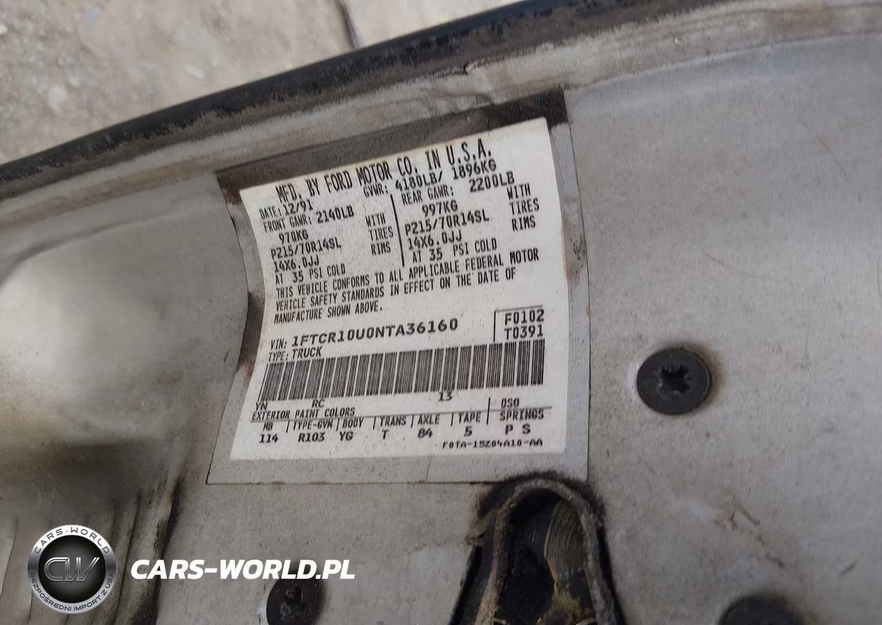 1992 Ford Ranger VIN:1FTCR10U0NTA36160 - 9