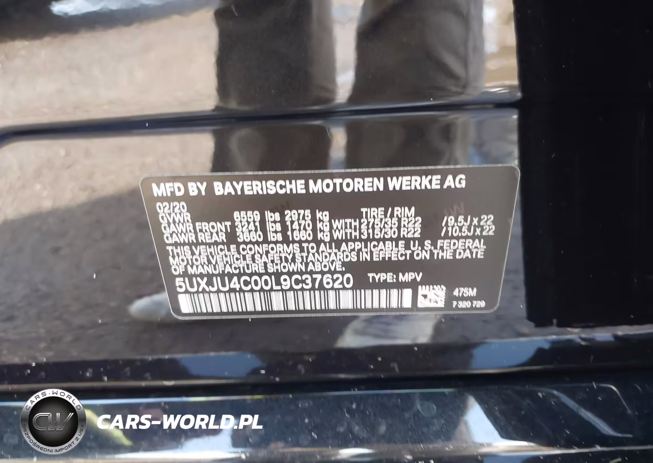 2020 BMW X5 M50I VIN:5UXJU4C00L9C37620 - 9