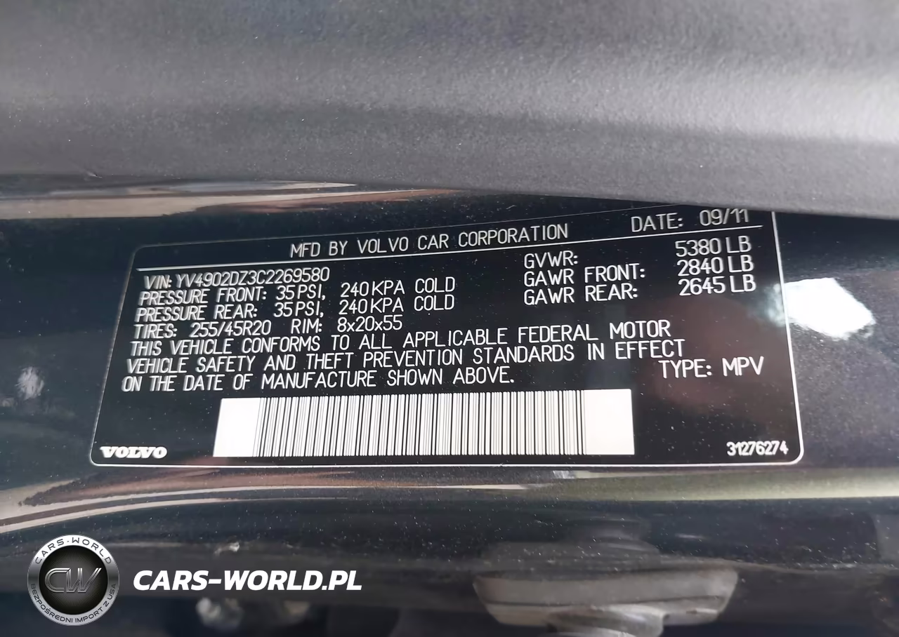 2012 Volvo Xc60 T6 Premier Plus VIN:YV4902DZ3C2269580 - 9