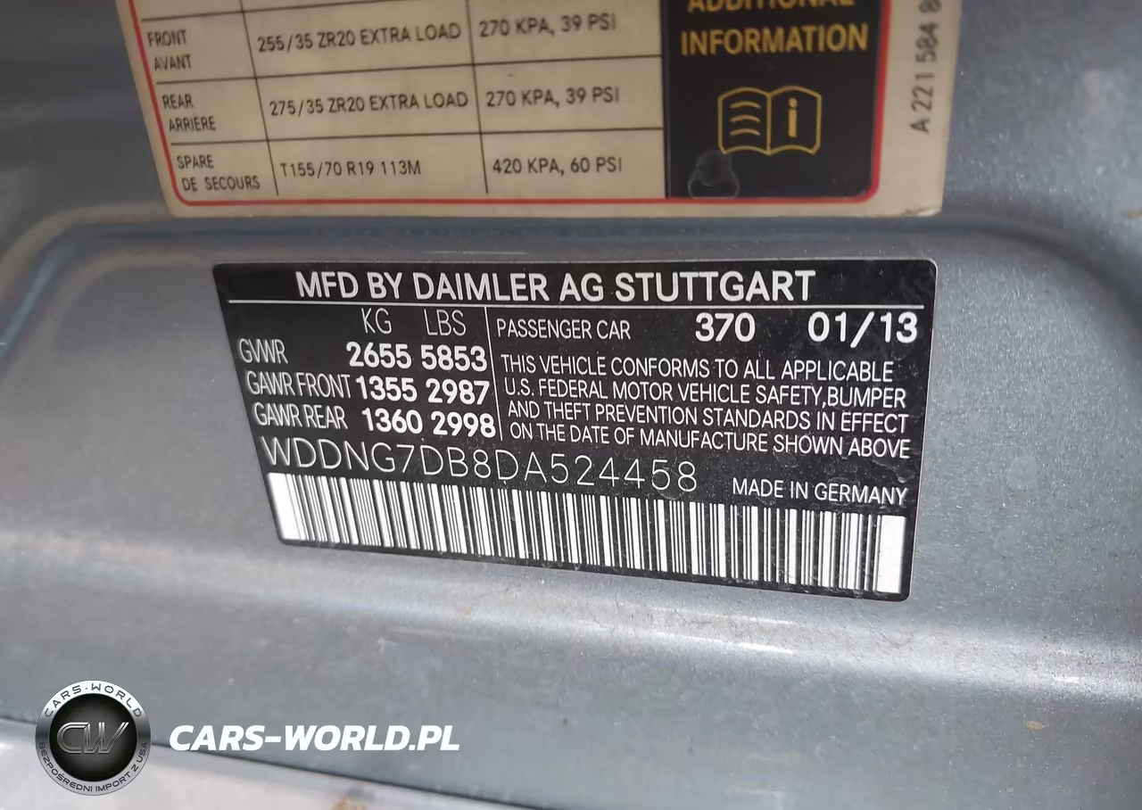 2013 Mercedes-Benz S 550 VIN:WDDNG7DB8DA524458 - 9
