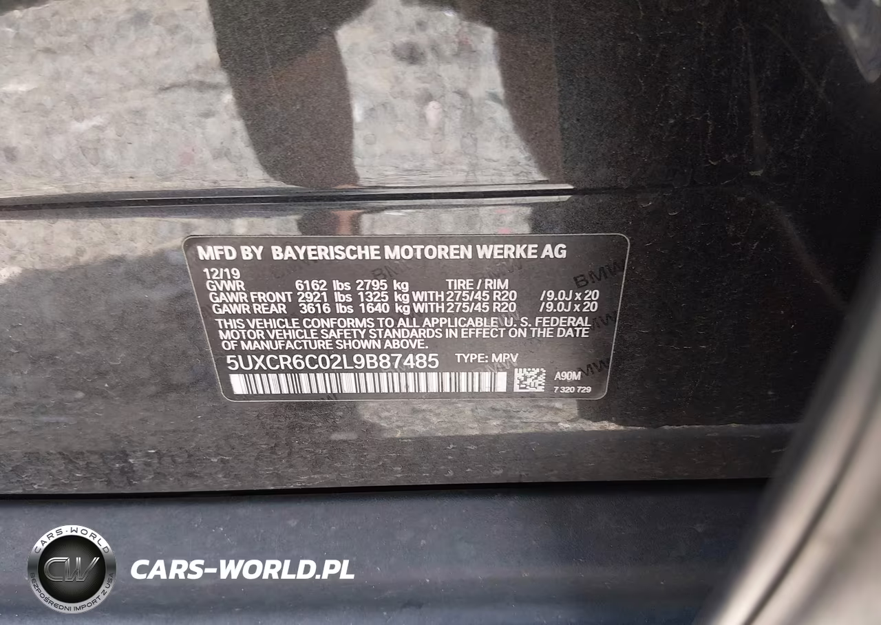 2020 BMW X5 xDrive40I VIN:5UXCR6C02L9B87485 - 9