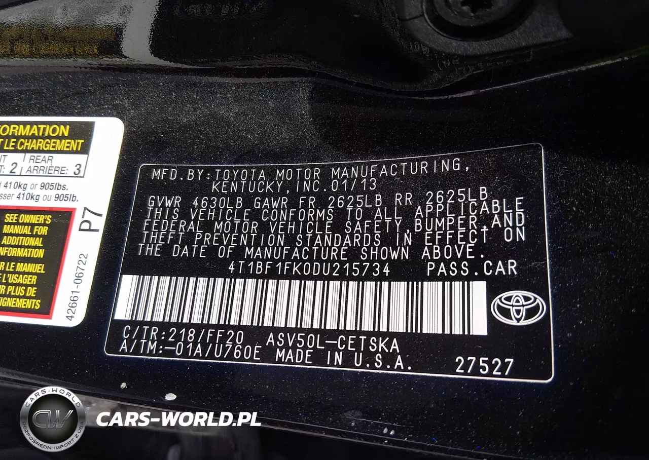2013 Toyota Camry Se VIN:4T1BF1FK0DU215734 - 9