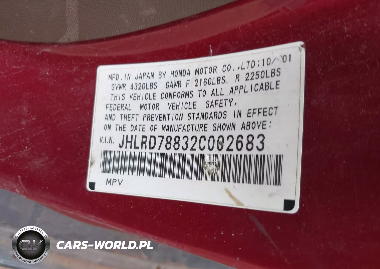 2002 Honda Cr-V Ex VIN:JHLRD78832C002683 - 9