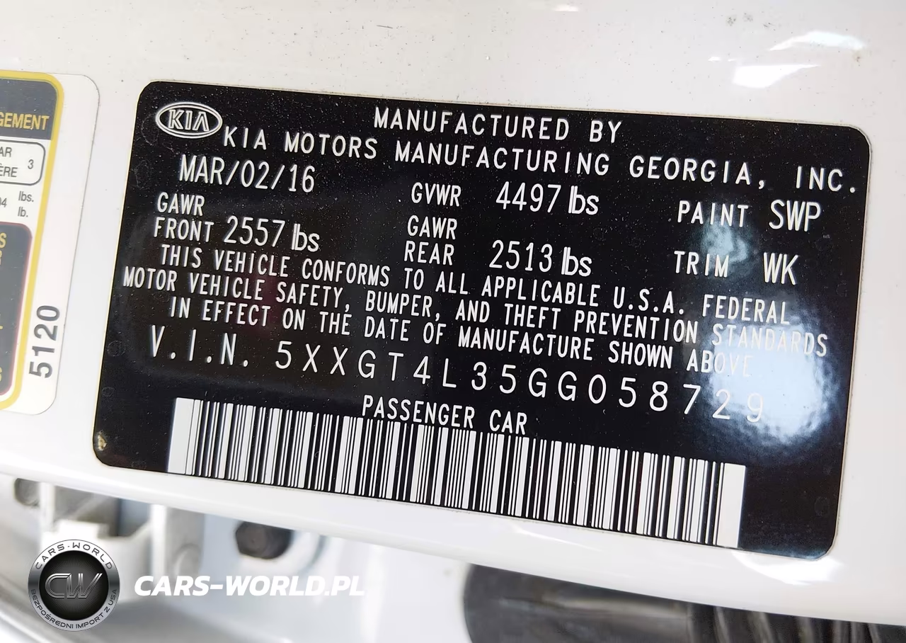 2016 Kia Optima Lx VIN:5XXGT4L35GG058729 - 9